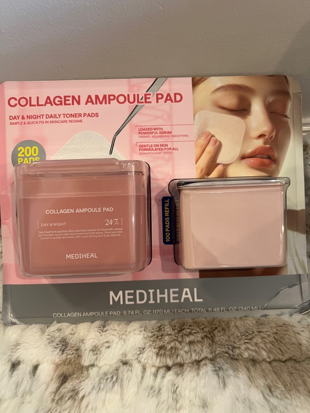 Collagen Ampoule Pad - Pink Daily Toner Pads